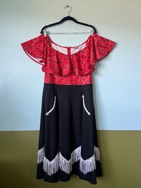Vintage Western style fringe dress